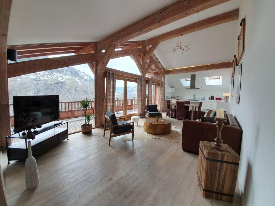 Chalet Entier 110M2 Avec Vue Et Sauna A 10 Min Des Pistes Sainte-Foy-Tarentaise Exteriör bild